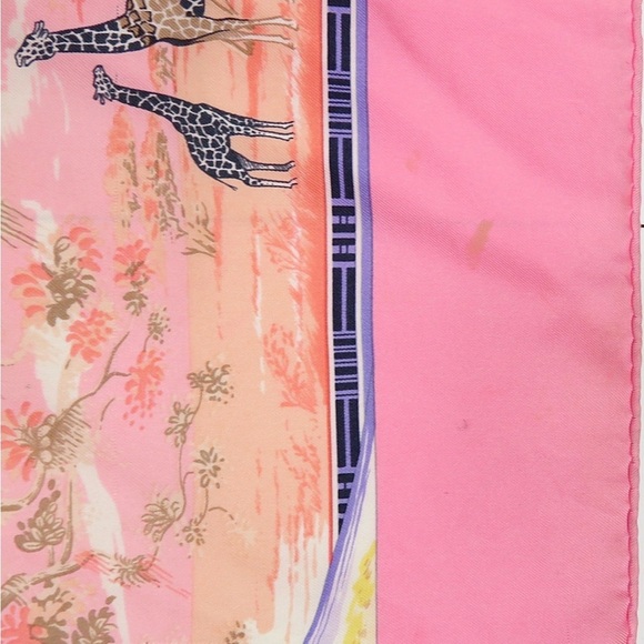 Hermes Pink and Multicolor Silk Scarf - Picture 12 of 16
